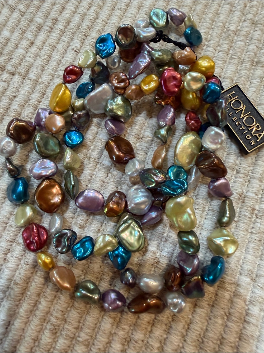 New honor 36 inch multicolor Kesha and Baroque pearls Sterling silver clasp (276